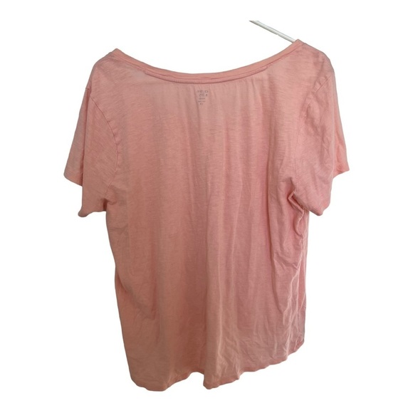 Crown & Ivy Women's size 1X V Neck Tee‎ T-Shirt Top Short Sleeve Peach Beachy - Picture 3 of 4